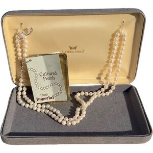 Vintage Imperial 14k Gold Cultured Pearl Necklace NWT